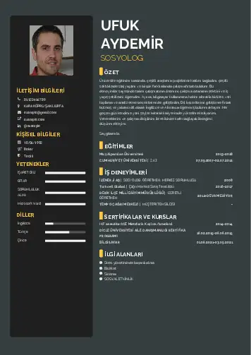 Sosyolog Cv Örnekleri cv indir